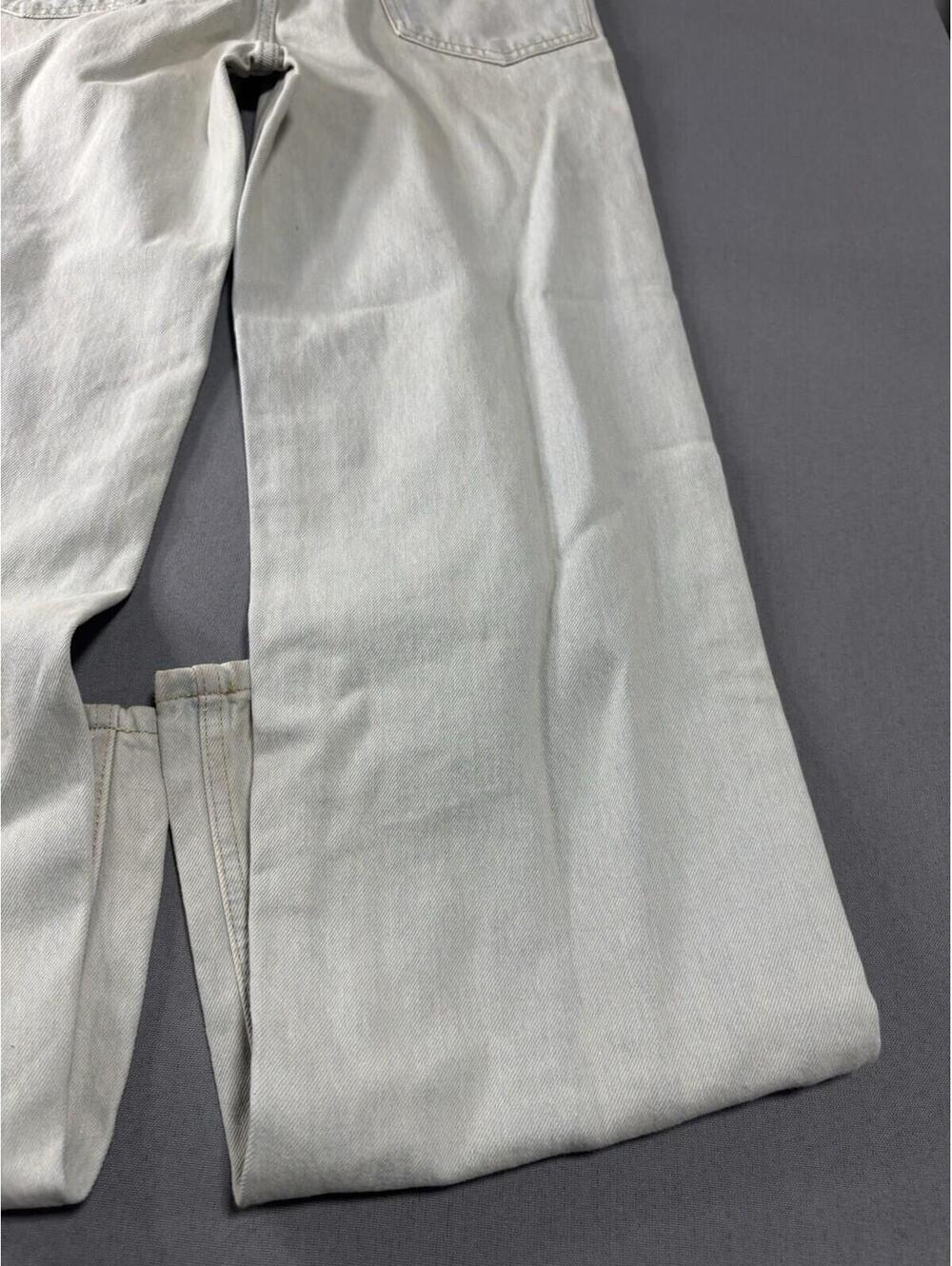 ZARA Denim Jeans Women's Size 2 White Zip Fly Mid Rise - Picture 13 of 14